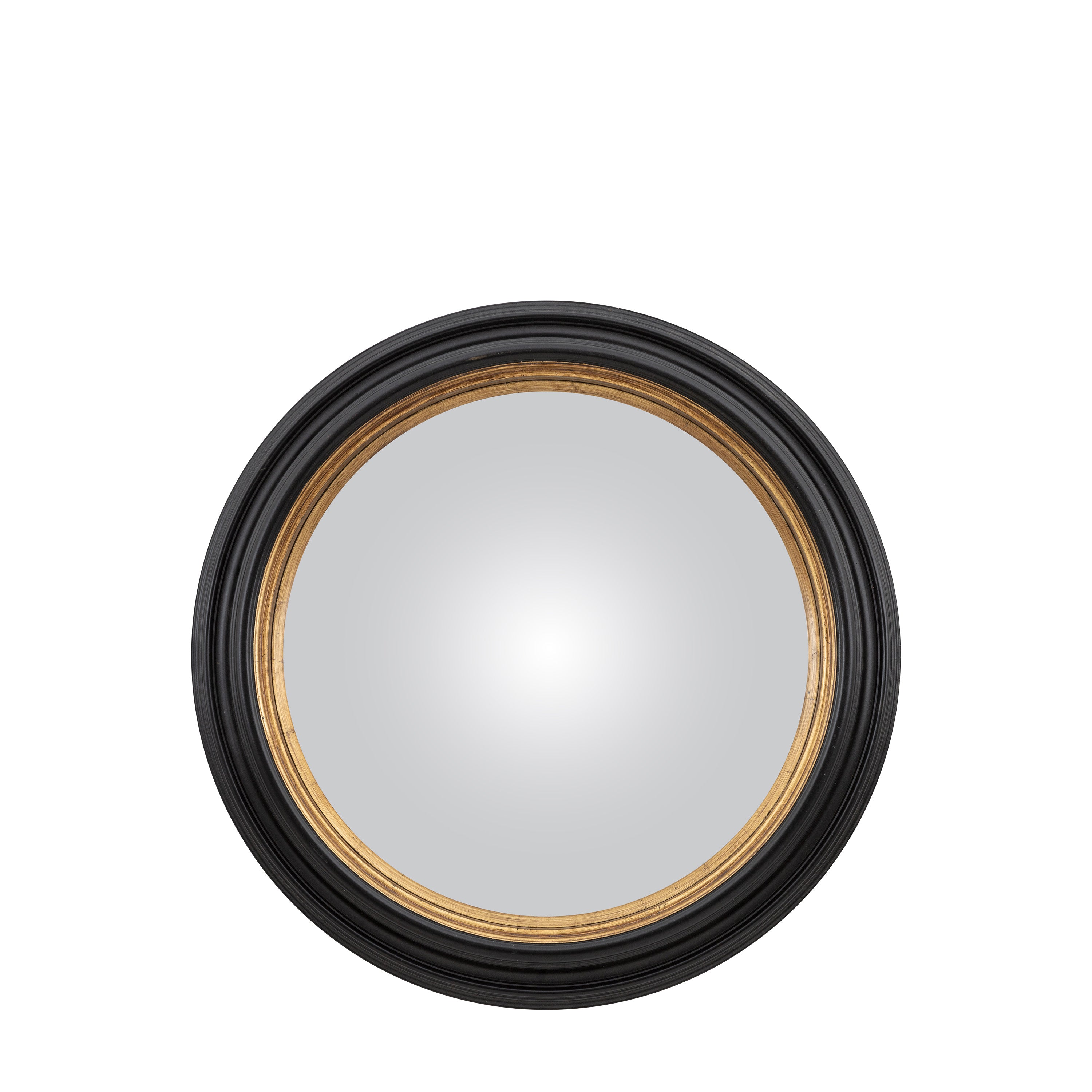 Silas Black & Gold Convex Wall Mirror | Large
